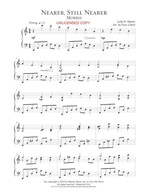 Nearer, Still Nearer (Majesty Music)